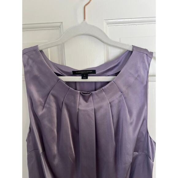 Classiques Entier Atelier Womens S 100% Silk Dusty Purple Sleeveless Blouse Tank - Picture 4 of 9